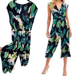 AX PARIS Tropical Print Culotte Jumpsuit Size 6